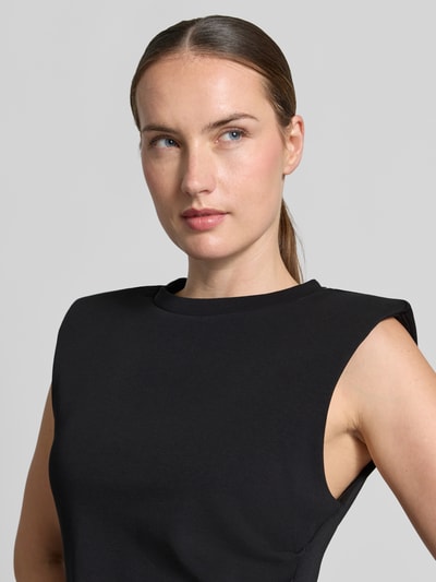 YAS Blouse met gelegde plooien model 'Pina' Zwart - 3