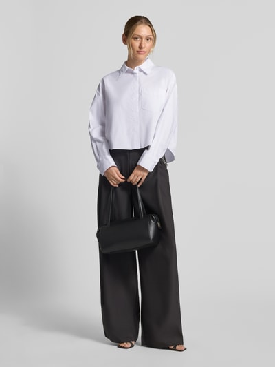 MANGO Relaxed Fit Hemdbluse aus Viskose-Mix Modell 'Anna' Offwhite 1
