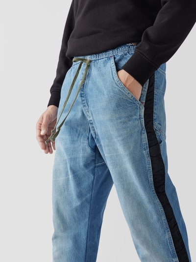 Greg Lauren High Waist Jeans im Straight Fit Blau 6