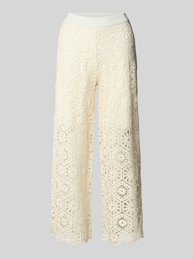 Smith and Soul Korte broek met gehaakt kant en elastische band Offwhite - 2