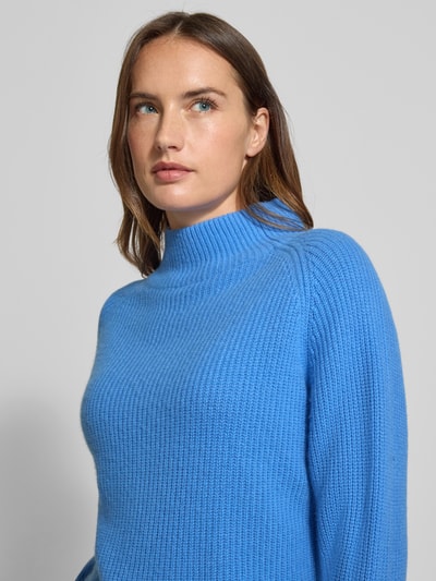 Fynch-Hatton Gebreide pullover van kasjmier met opstaande kraag Koningsblauw - 3