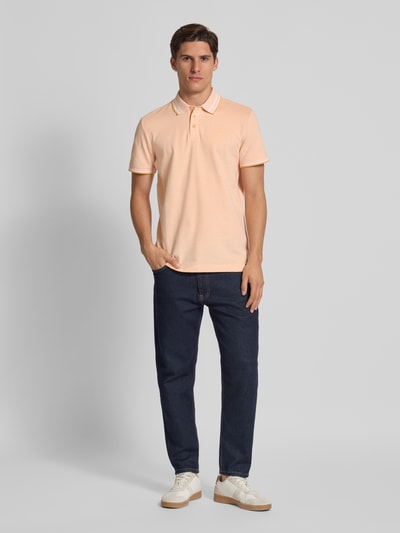 Tom Tailor Regular Fit Poloshirt aus Baumwoll-Mix Orange 1