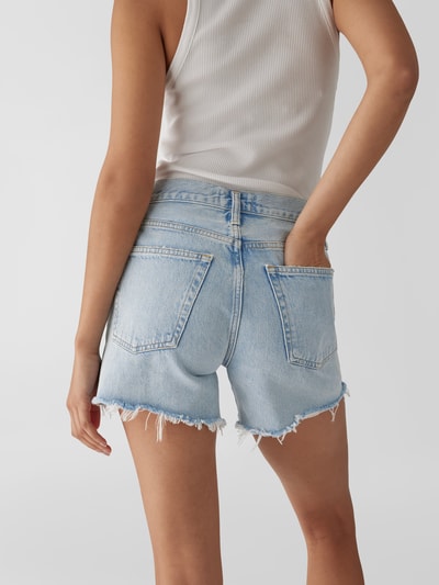 AGOLDE High Waist Jeansshorts im Used-Look Hellblau 6