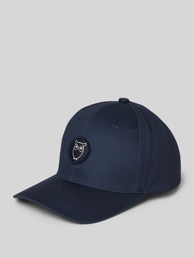 Knowledge Cotton Apparel Basecap mit Label-Detail Marine 1