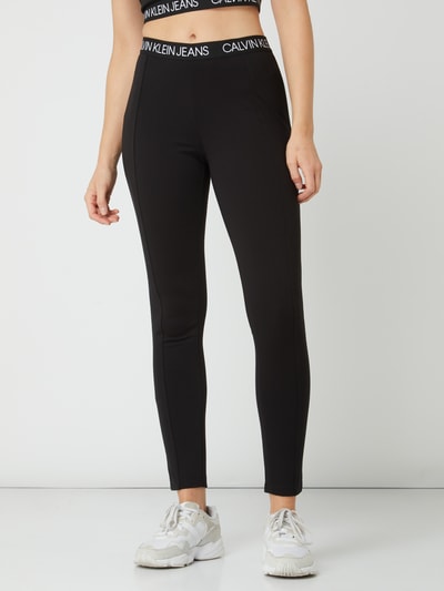 Calvin Klein Jeans Leggings mit Logo-Bund Modell 'Milano'  Black 4