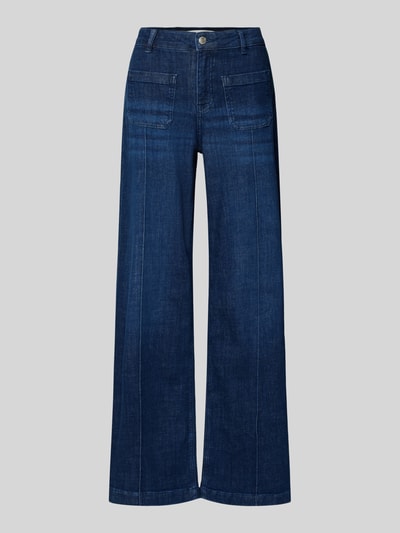 OPUS PANTS Wide leg jeans met siernaden, model 'Melly Groove' Donkerblauw - 2