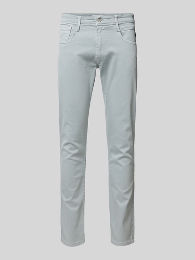 Replay Slim Fit Jeans im 5-Pocket-Design Modell 'ANBASS' Silber 2