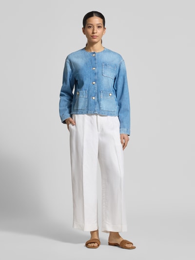 Brax Jeansjacke mit Rundhalsausschnitt Modell 'Paris' Blau 1