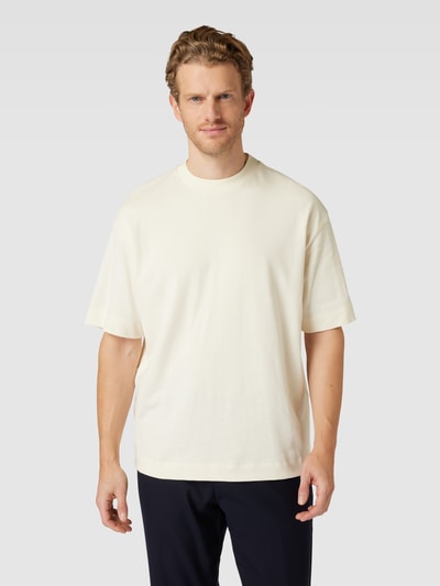 Emporio Armani T-shirt o kroju oversized w jednolitym kolorze Złamany biały 4