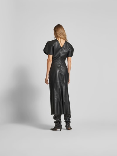 Victoria Beckham Maxikleid aus echtem Leder Black 5