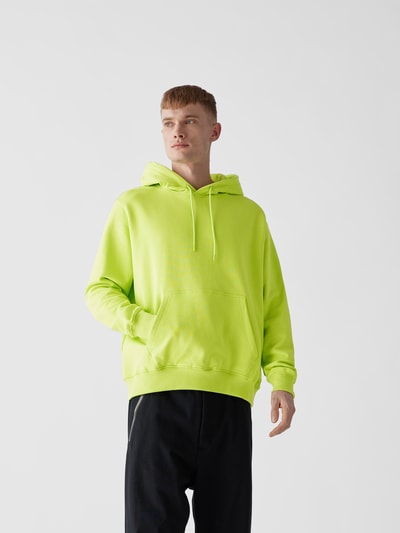MSGM Oversized Hoodie mit Label-Print Apfelgrün 4