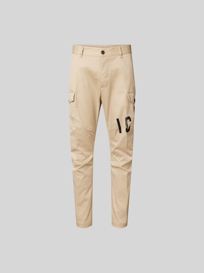 Dsquared2 Stoffhose mit Label-Print Beige 2