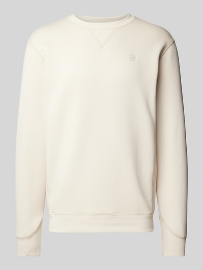 G-Star Raw Sweatshirt met ronde hals en logostitching Offwhite - 2