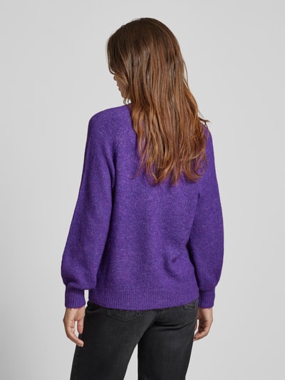 ICHI Strickcardigan mit V-Ausschnitt Modell 'Kamara' Violett 5