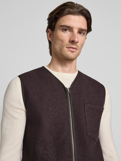 Samsøe Samsøe Kamizelka z zamkiem błyskawicznym Ciemnobrązowy 3