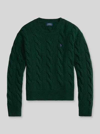 Polo Ralph Lauren Kaschmirpullover mit Zopfmuster Gruen 2