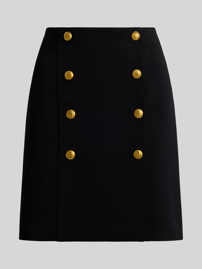 Lauren Ralph Lauren Schmaler Mini-Bleistiftrock mit Knopf-Details BLACK 2