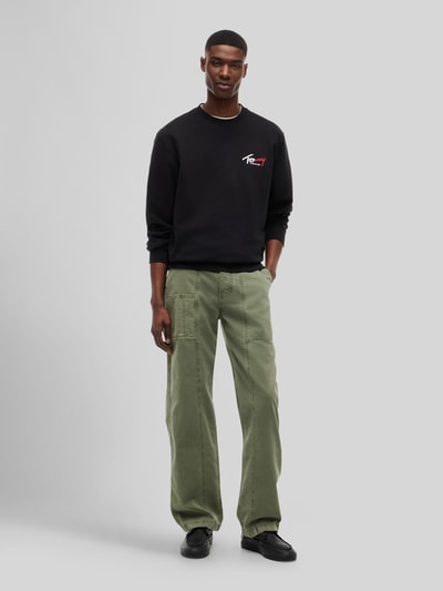 Tommy Jeans Bluza dresowa z czystej bawełny, krój regular fit Czarny 1