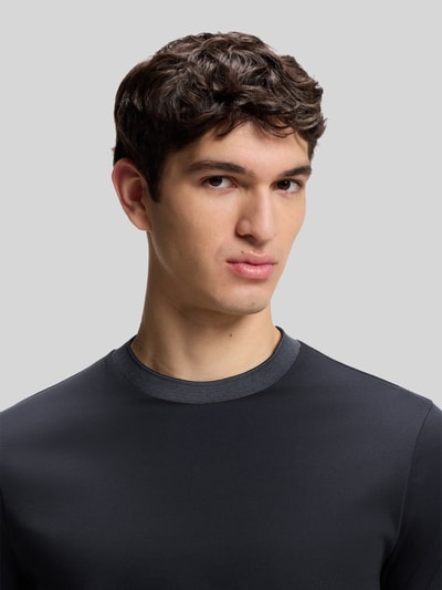 BOSS Slim Fit T-Shirt aus reiner Baumwolle Modell 'H-TESSLER 238' Marine 3