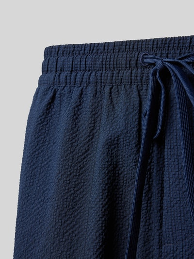 Les Deux Regular fit zwembroek met structuurmotief, model 'Stan' Donkerblauw - 2