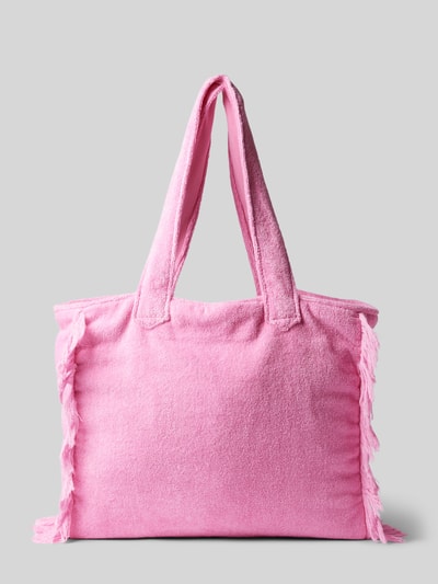 SUN OF A BEACH Strandtasche aus Frottee mit Fransen Pink 4