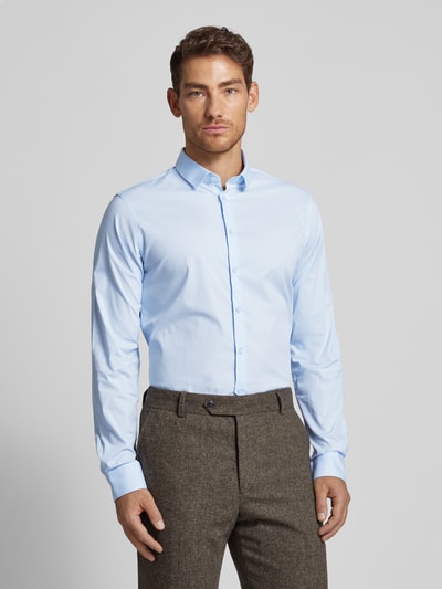 Casual Friday Slim fit vrijetijdsoverhemd met kentkraag, model 'Palle' Lichtblauw - 4