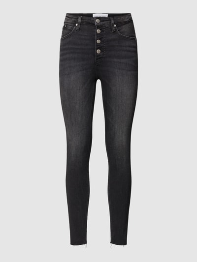 Calvin Klein Jeans Jeansy z zapięciem na guzik model ‘HIGH RISE SUPER SKINNY’ Czarny 2