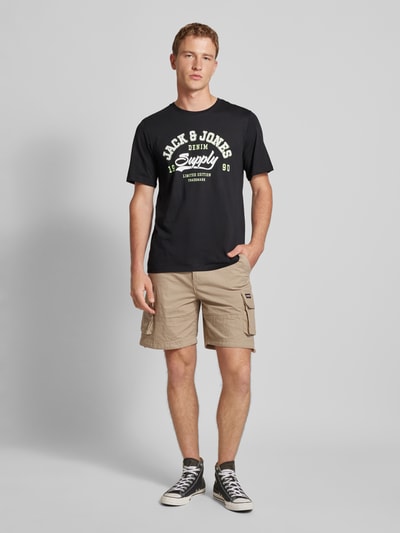 Jack & Jones T-shirt z nadrukiem z logo Czarny 1