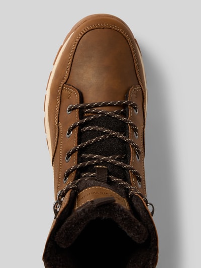 Tom Tailor Schnürstiefel aus wasserabweisendem Material Cognac 3