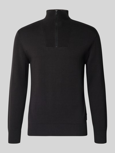 Tom Tailor Denim Regular Fit Troyer aus reiner Baumwolle Black 2