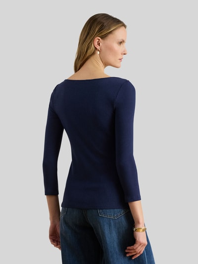 Lauren Ralph Lauren Strickshirt mit 3/4 Arm aus Baumwoll-Mix Marine 5