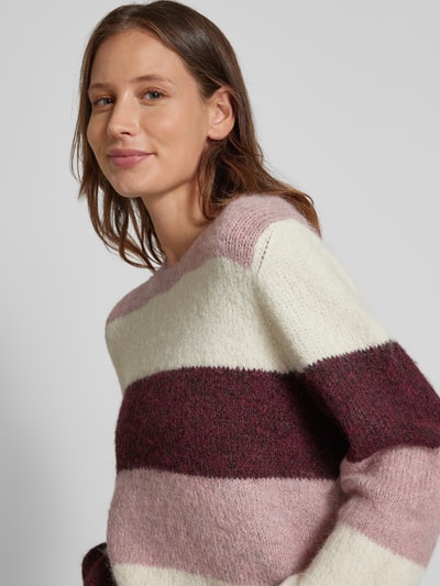 Soyaconcept Strickpullover mit Rundhalsausschnitt Modell 'Ilene' Rose Melange 3