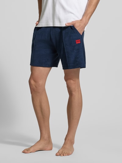 HUGO Regular Fit Sweatshorts aus Baumwoll-Mix Modell 'TERRANCE' Marine 4