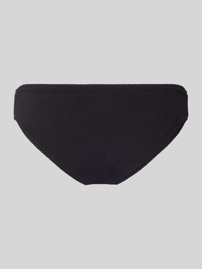 Produktfoto, Bikini-Slip mit elastischem Bund von Seafolly in Schwarz, gefertigt aus Material-Mix mit Stretch-Anteil, körpernaher Schnitt, dezente Struktur.
