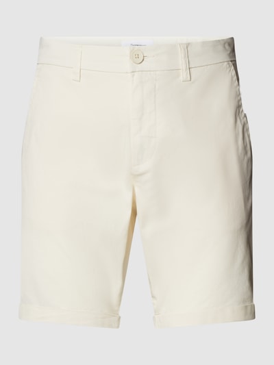 Knowledge Cotton Apparel Regular Fit Chino-Shorts mit Gesäßtaschen Weiss 2