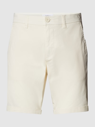 Knowledge Cotton Apparel Korte regular fit chino met achterzakken Wit - 2