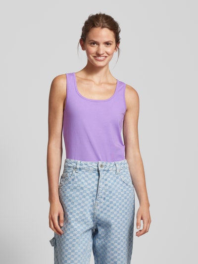 Marc O'Polo Denim Tanktop met boothals Lila - 4