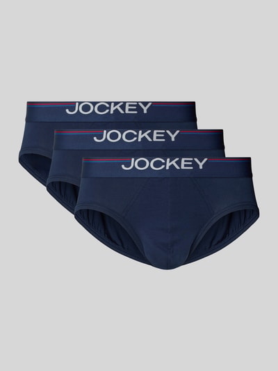 Jockey Slim Fit Briefs mit Logo-Detail im 3er-Pack Marine 1