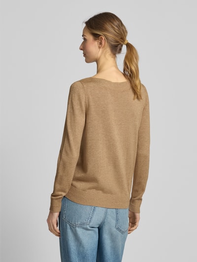 s.Oliver RED LABEL Pullover van viscose-katoenmix  Zand gemêleerd - 5