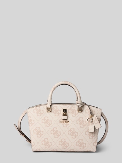 Guess Handtasche mit Label-Anhänger Modell 'QUEENSLAND' Weiss 2