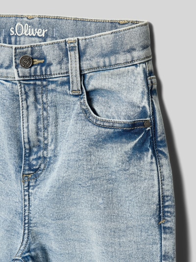 Productfoto, Straight Fit Jeans aus Baumwoll-Mix van s.Oliver RED LABEL, blauwe denim met 5-pocket-design, katoenmix, nikkelen studs
