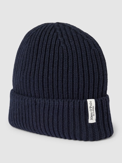 Marc O'Polo Beanie mit Label-Patch Marine 1