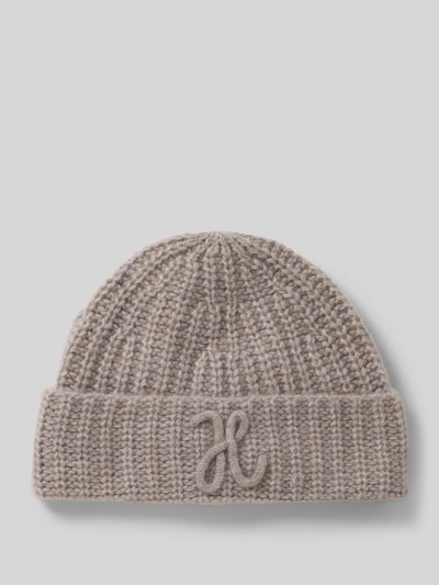 Hemisphere Gebreide muts van kasjmier met logodetail Lichtgrijs - 1