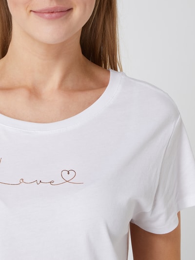 Review T-Shirt mit Message-Print  Weiss 3