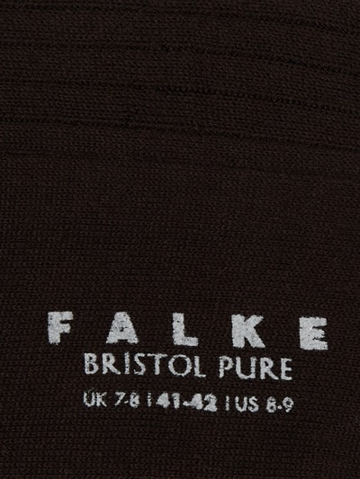 Falke Kousen van pure merinowol Donkerbruin - 2