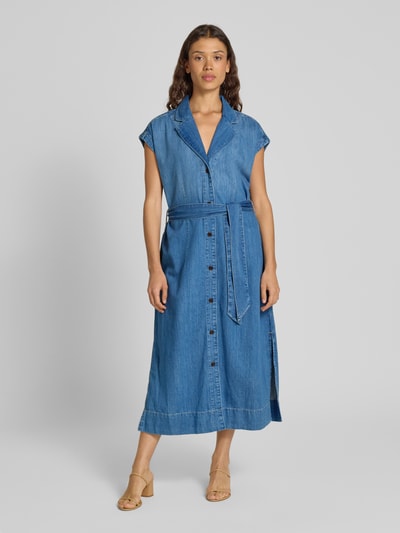 MOS MOSH Jeanskleid mit Bindegürtel Modell 'Pitti Nalin' Blau 4