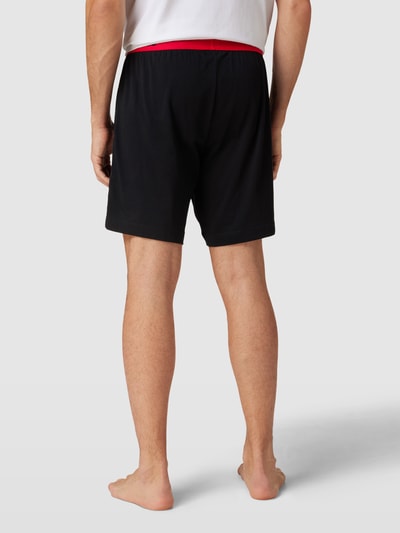 HUGO Sweatshorts met logo in band Zwart - 5