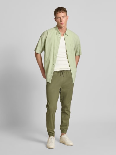 Jack & Jones Regular fit joggingbroek met elastische band, model 'GORDON' Lindegroen - 1