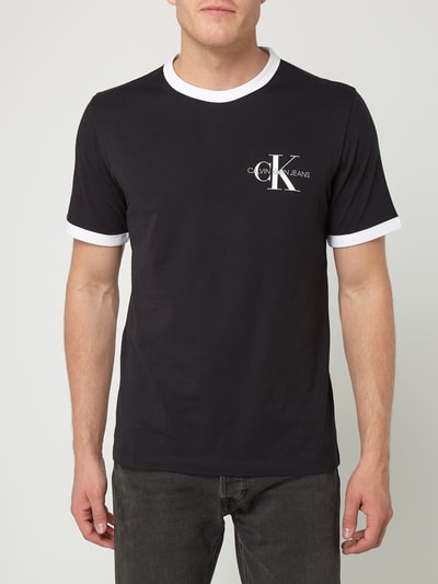 Calvin Klein Jeans T-shirt met logoprint  Zwart - 4