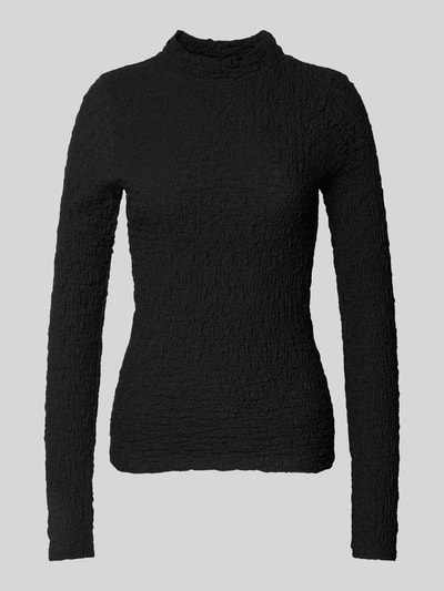 mbyM Longsleeve mit Stehkragen Modell 'Megan' Black 1